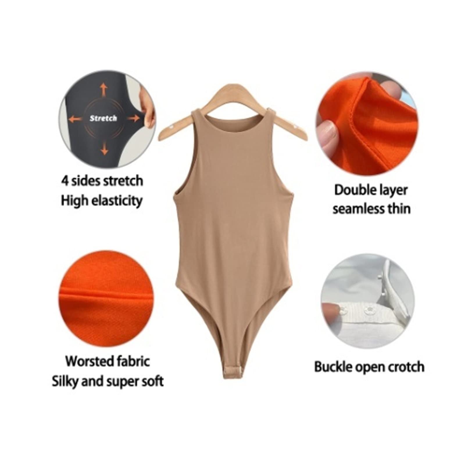 Amazon.co.jp: 1パック/3パック レディース ノースリーブ ボディスーツ